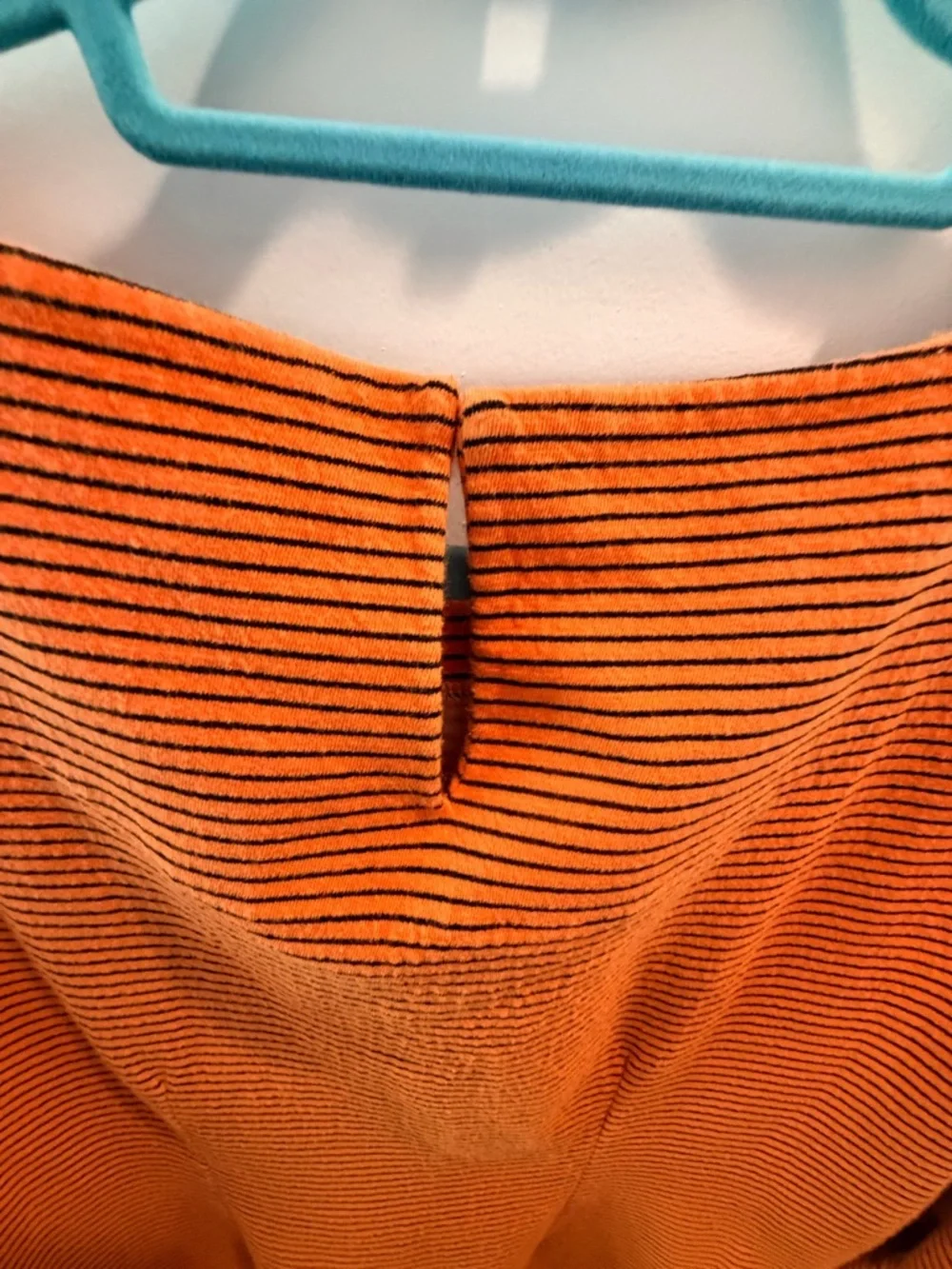 J.Crew Orange Black Striped Bell Sleeve Top Size L Casual Knit Blouse